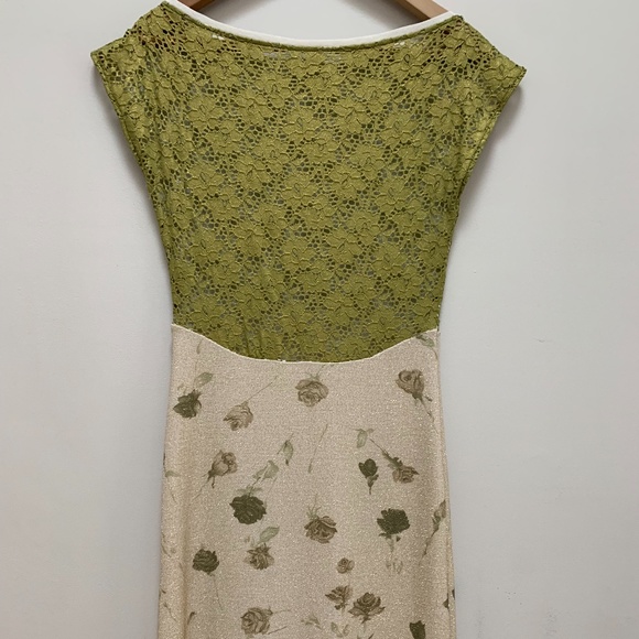 Vintage Chartreuse cocktail dress size S - Picture 2 of 9